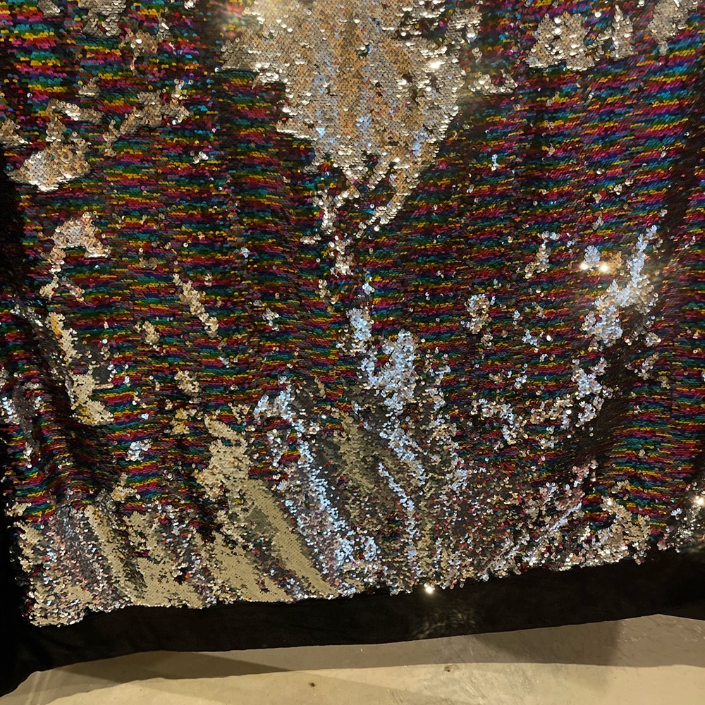 Multicolor Sequin flip blanket